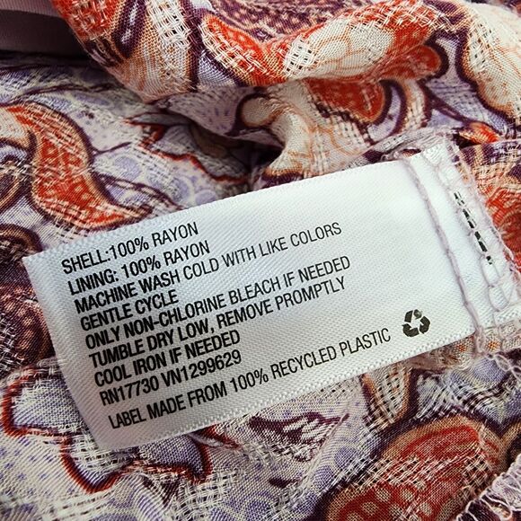 Knox Rose Dress Size XXL Purple Haze Multicolor Midi Short Flutter Sleeve Floral - Picture 11 of 13